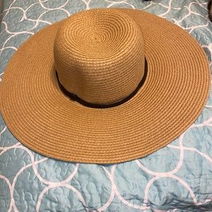 Sun hat- Cato- tan with black leather band